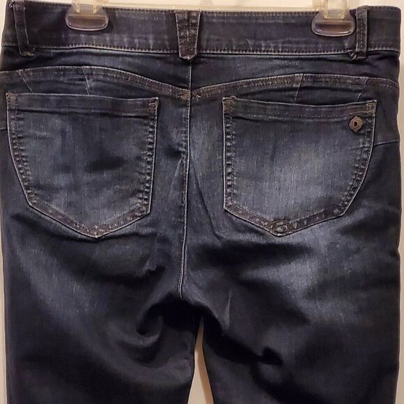 Democracy "Ab"solution Dark Wash Butt Flattering Stretchy skinny Jeans 10 - Picture 6 of 8